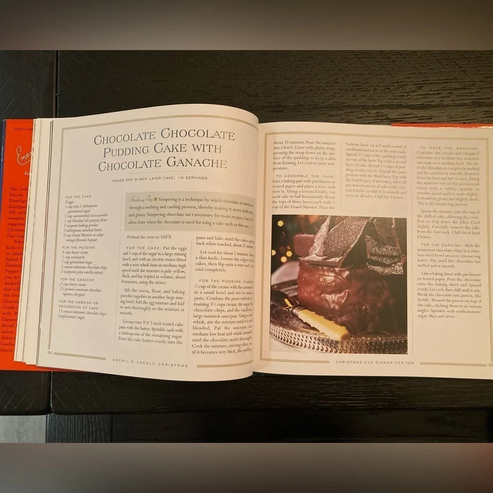 Emerils Creole Christmas autograph cookbook.